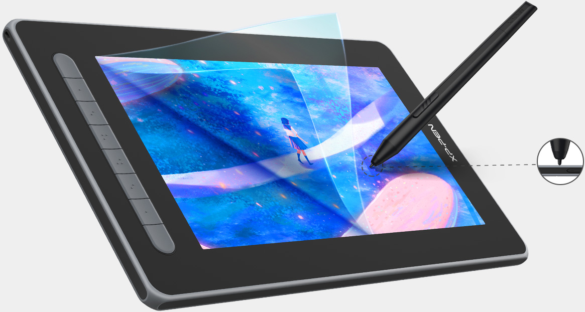 X3スマートチップテクノロジー採用したインチ液晶ペンタブレット