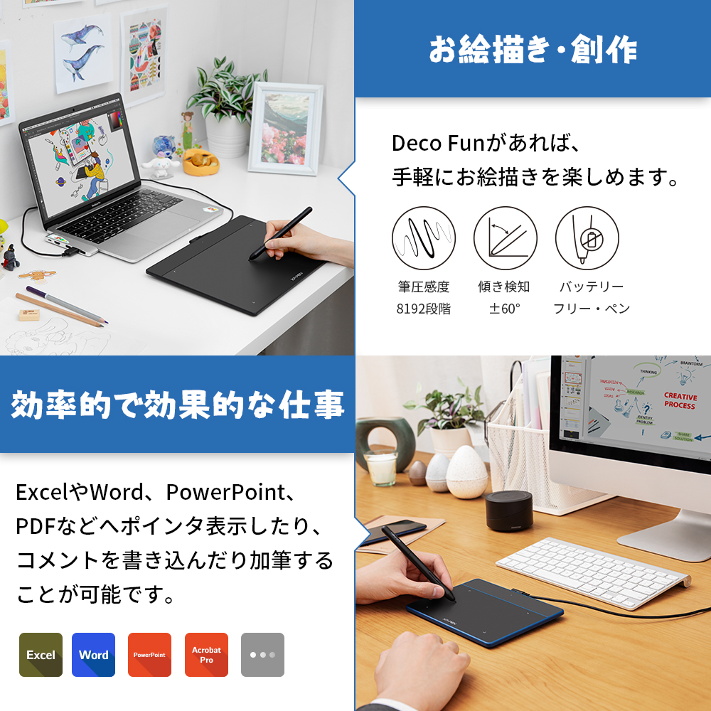 驚きの値段で XP-Pen ペンタブレット Sサイズ ペンタブ Chromebook 対応 板タブ 充電不要ペン イラスト 入門用 OSU ゲーム用  Windows Mac Androidに対応 Deco Fun S ミントグリーン qdtek.vn