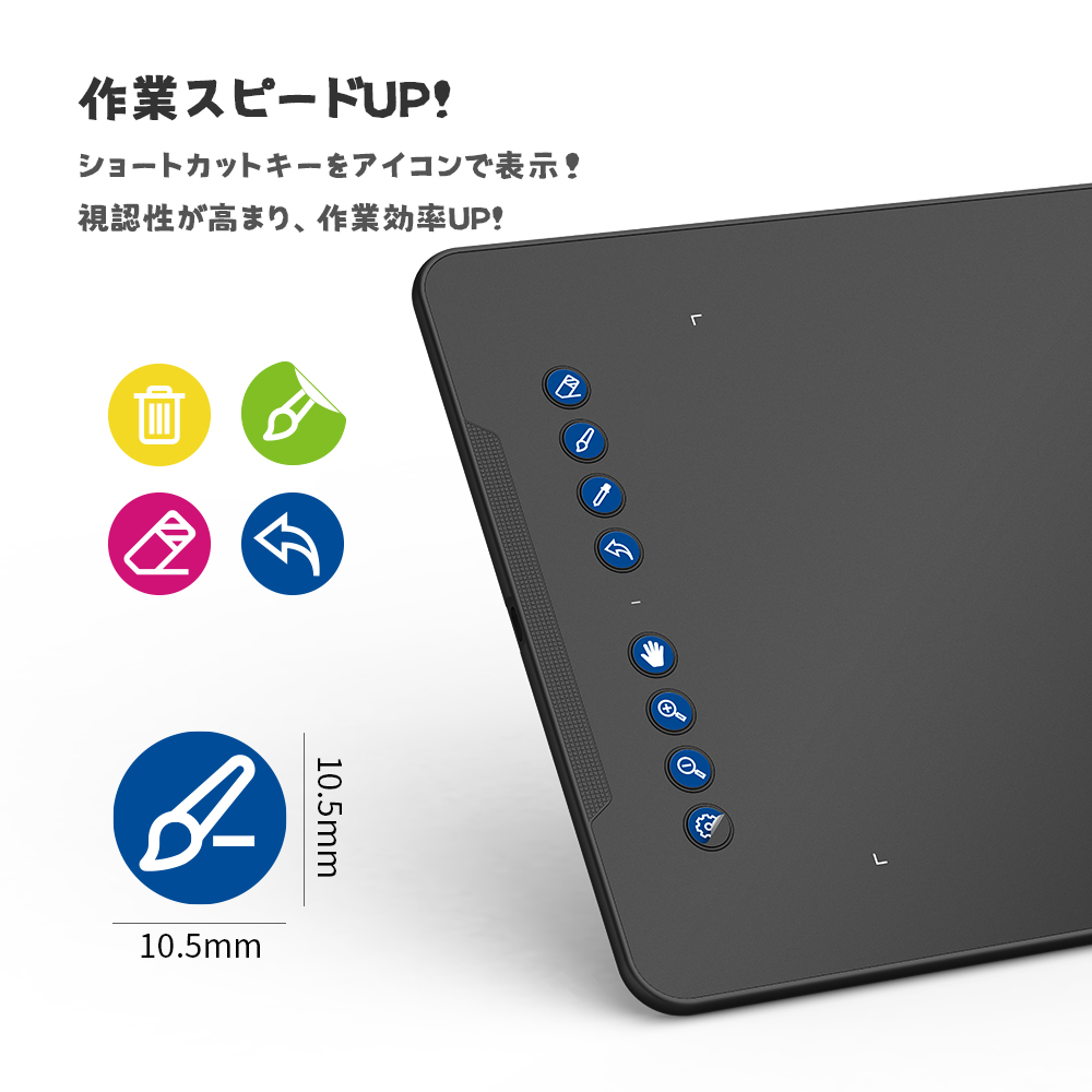 Acl01ショートカットステッカー ペンタブ 液タブ用 Xppen公式ストア