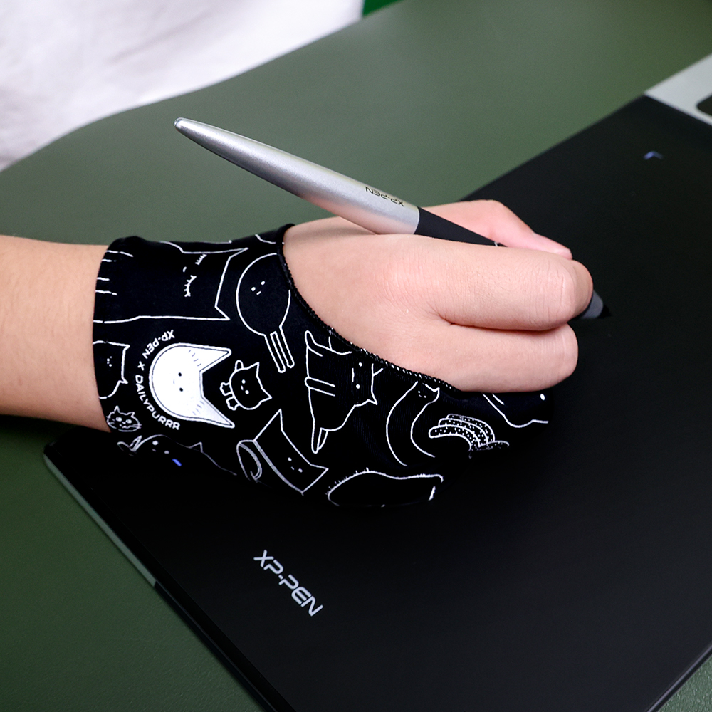 デッサン用 手袋 Mサイズ 2本指 グローブ タブレット 誤動作防止 絵画 美術 通販