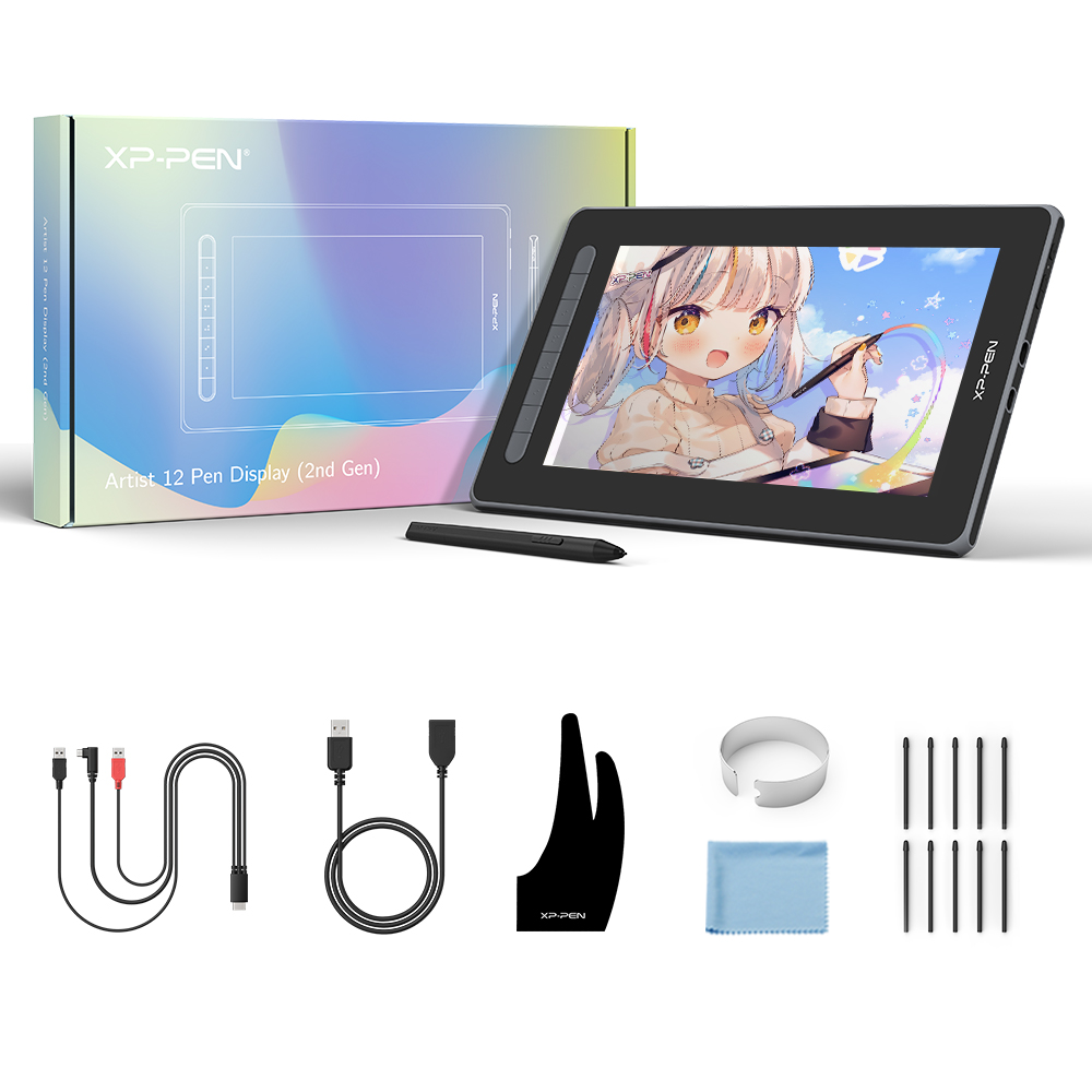 日本限定XPPen 液タブ Artist 12セカンド 豪華版 X3チップ搭載ペン 液晶ペンタブレット Android Windows Ma - 1